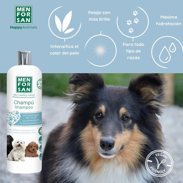 Detalle de MENFORSAN Farbintensivierendes Shampoo für Hunde 1 l