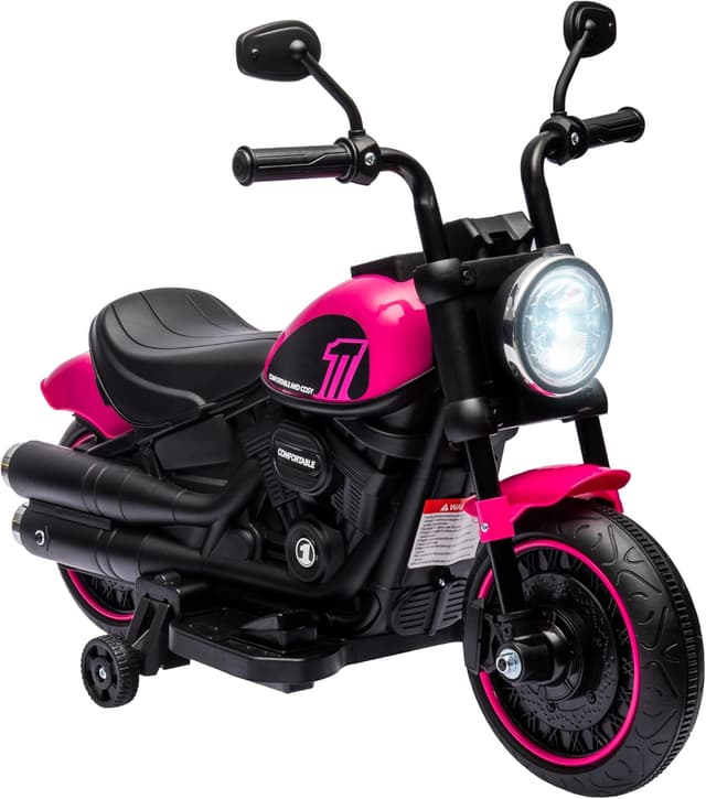 Imagen de HOMCOM Moto électrique 6V Enfants Rose 3 km/h en OfertitasTOP