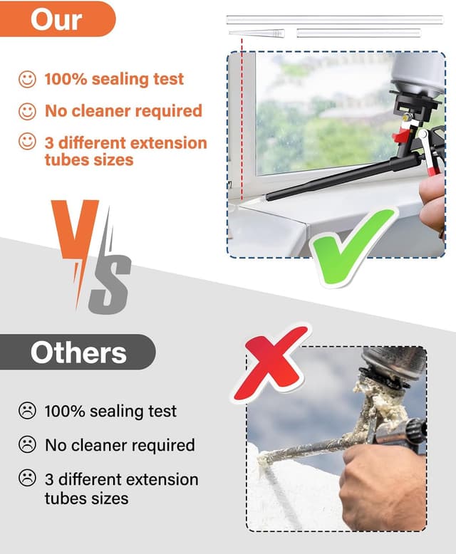 Detalle de Lytool 2 pezzi pistola per schiuma poliuretanica (PU) autopulente con teflon