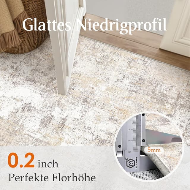 Thumbnail 6 de HUGEAR Waschbarer Teppich 240x300 Beige Grau