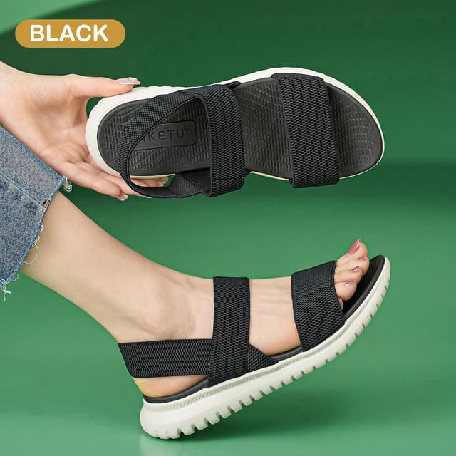 Detalle 2 de Sandales femme Acfoda pour l’été, confort léger avec soutien de la voûte plantaire (EU 35 à 42)