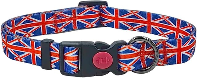 Detalle 2 de Olahibi Union Flag Dog Collar and Leash XS
