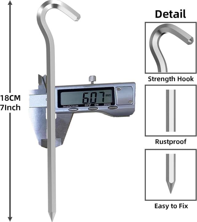 Thumbnail 1 de Olicky 12Pcs Tent Pegs Heavy Duty