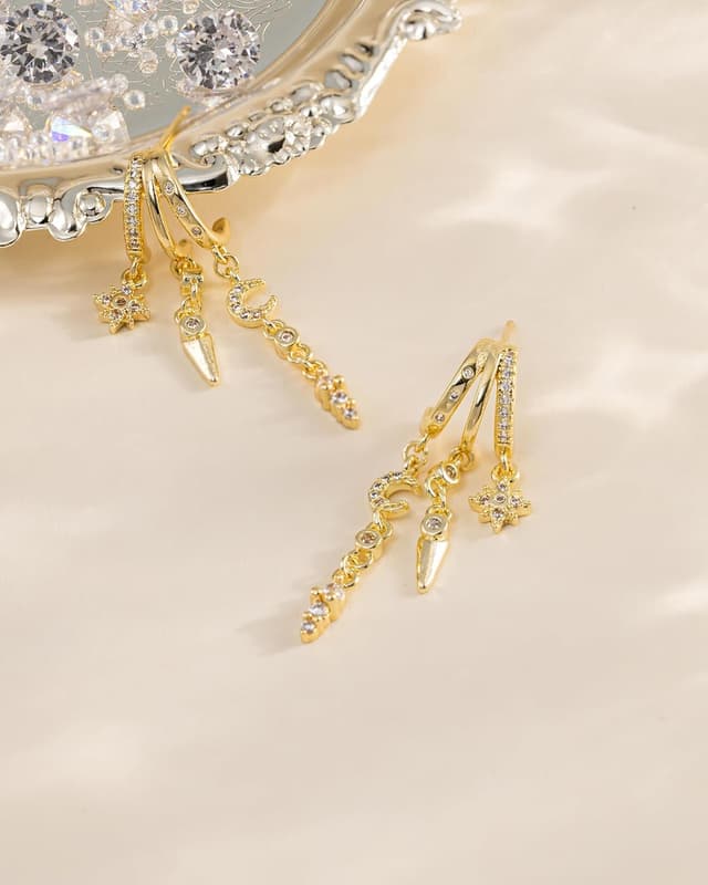 Thumbnail 5 de HANLI Ohrringe Creolen mit 925 Silber