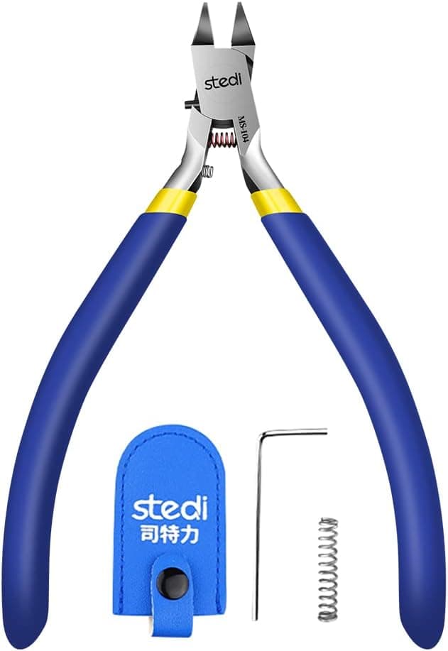 Detalle de stedi 4,7‑Zoll‑Modellzange mit ultradünner Einzelschneide (Blue) – Werkzeug für Kunststoff‑Modellbau