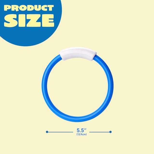 Thumbnail 6 de JOYIN Dive Rings set of 8 colourful swimming rings for kids (pool diving training toys)