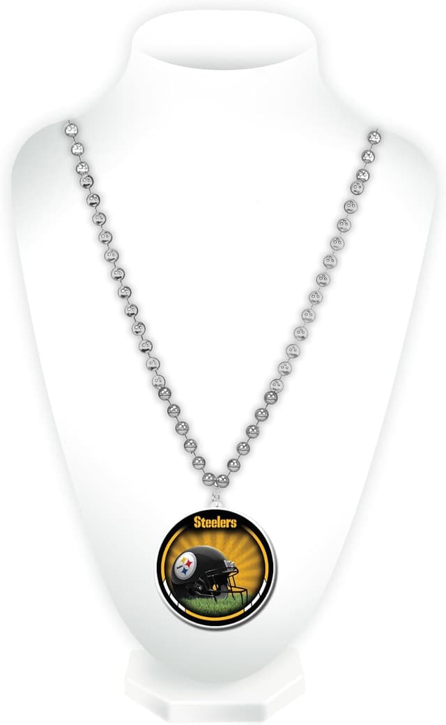Detalle de Rico Industries NFL Team Logo Mardi Gras Style Beads (Unisex) 24-in Necklace