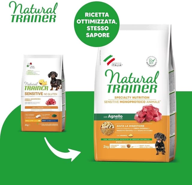 Detalle 2 de Trainer Natural Trainer Sensitive senza glutine con agnello per cani adulti – 2 kg