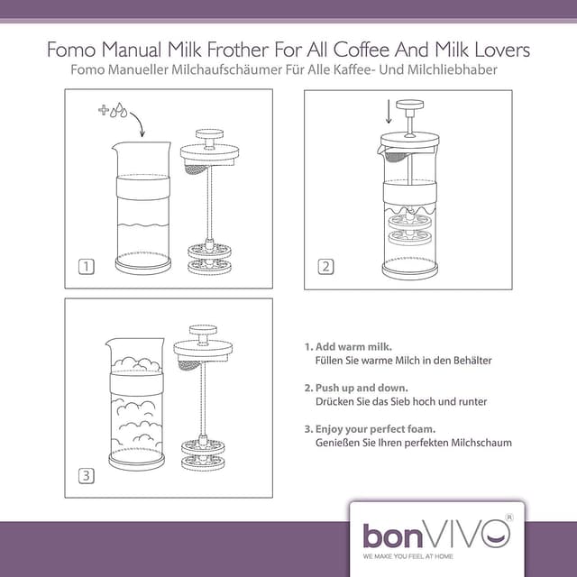 Thumbnail 6 de bonVIVO FOMO montalatte manuale 400 ml
