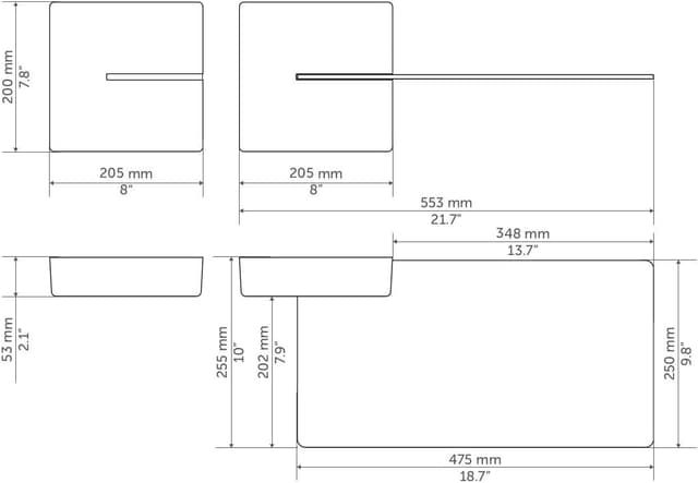 Detalle 2 de Meliconi 480522 Ghost Cubes Shelf