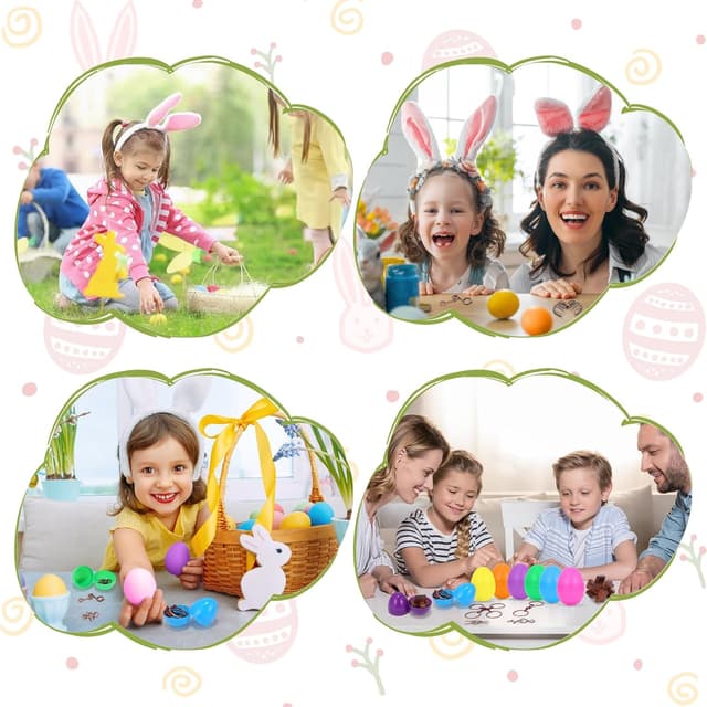 Detalle de 24-Pack Easter Eggs Filled with Brain Teaser Puzzles (Plastic Eggs + Wood/Metal Puzzle Fillers) for Teens, Kids & Adults