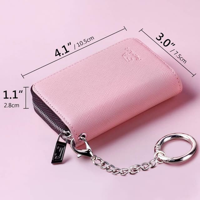 Detalle 2 de FurArt Credit Card Wallet with Zipper, RFID Blocking and Keychain (Compact)