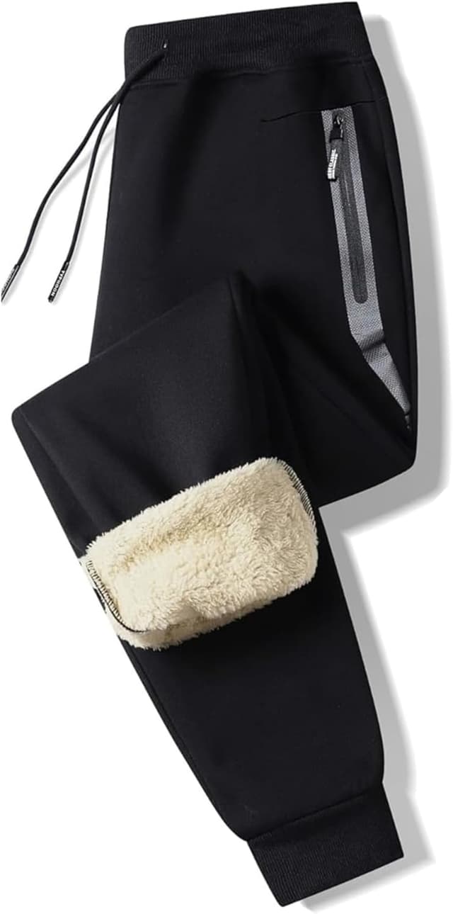 Detalle de Tansozer fleece sherpa joggers with zip pocket