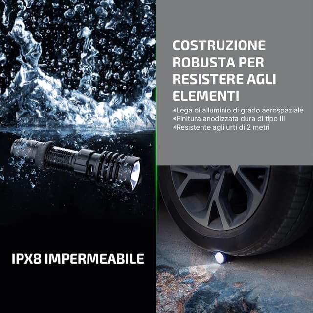 Detalle 2 de Olight Warrior X 4 torcia ricaricabile 2600 lumen con doppio interruttore e luce a lungo raggio