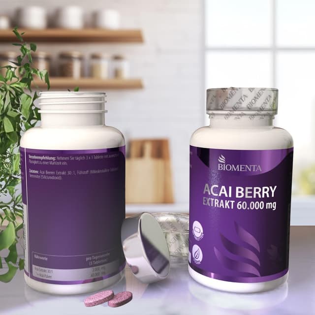 Thumbnail 6 de BIOMENTA Acai Beeren 60.000 mg Tabletten đ