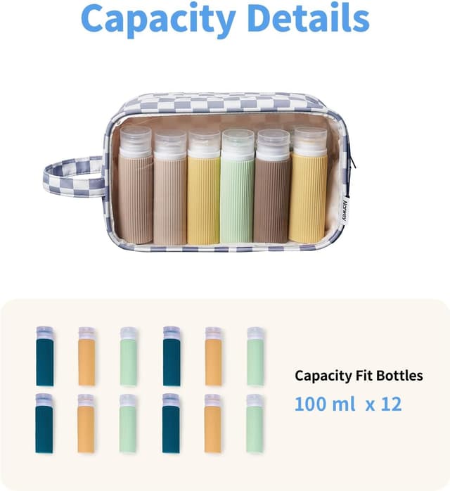 Detalle 1 de Narwey Clear Travel Toiletries Bag 25x10x15cm