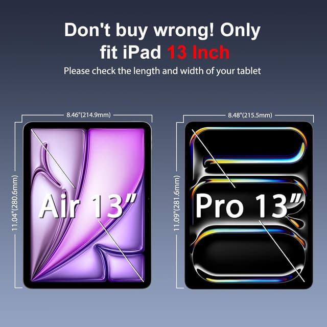 Detalle 2 de SPARIN Panzer Schutzglas für iPad Air 13 Zoll & iPad Pro 13 Zoll (9H) – 2 Stück, passend für 2026/2025/2024, nicht für 11 Zoll