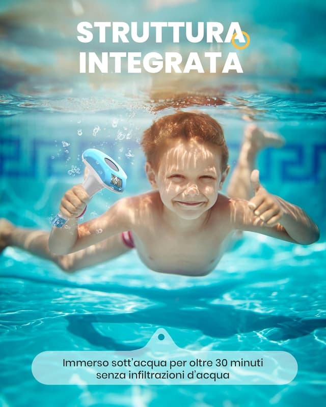 Detalle 2 de Baldr Solare Termometro Piscina Galleggiante con display LCD e sonda metallica, IPX8