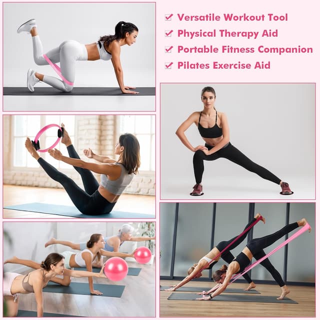 Thumbnail 5 de Goocrun Pilates Ring Set with Resistance Bands 💪