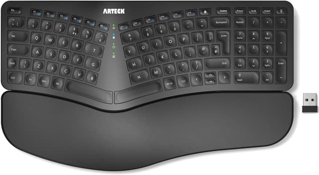 Detalle de Arteck Split Ergonomic Keyboard with 2.4G wireless comfort ⌨