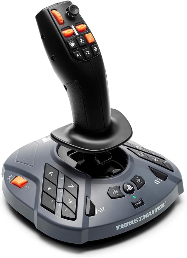 Detalle de Thrustmaster SimTask FarmStick : joystick agricole pour PS5 & PC, capteurs magnétiques H.E.A.R.T, 33 boutons d’action