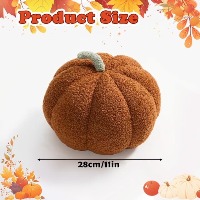 Detalle 2 de MOMAHUA Pumpkin Plush Pillow 11in