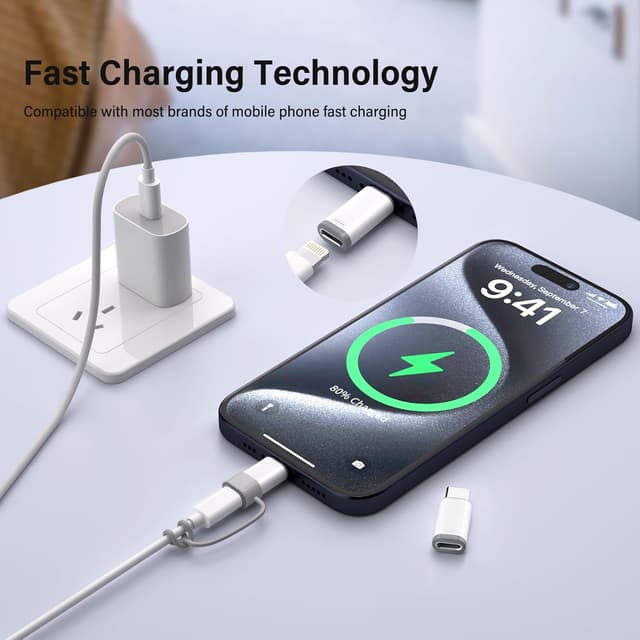 Thumbnail 4 de Thousover Lightning to USB C Adapter 4-Pack