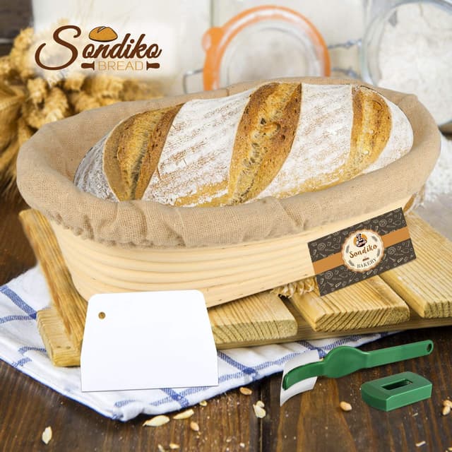 Thumbnail 6 de Sondiko Oval Sourdough Proofing Basket 2-pack 🥖