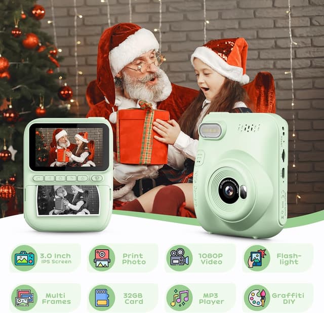 Detalle 2 de GREENKINDER Kids Camera 1080P with 32GB card