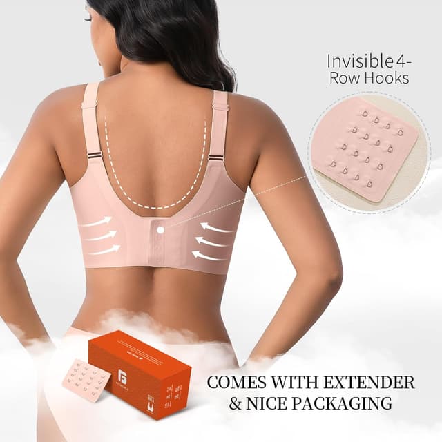 Detalle 2 de Fittingirls Soutien-gorge sans armature à coques semi-fixes – lifting complet et bretelles antidérapantes