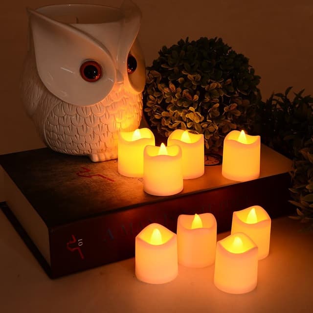 Detalle de Litake LED Candles (24 Pack) Flameless Flickering Tea Lights in Warm White