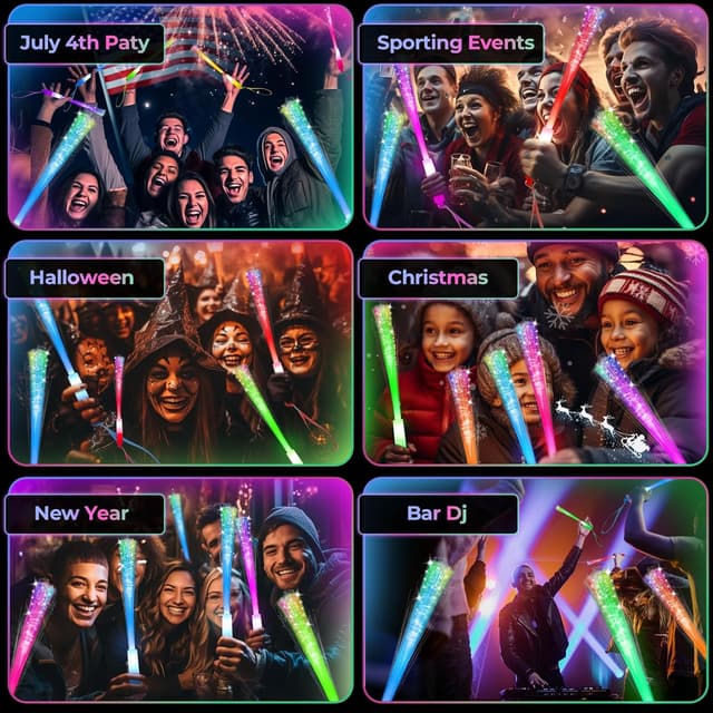 Thumbnail 4 de SHQDD Glow Fiber Wands Set