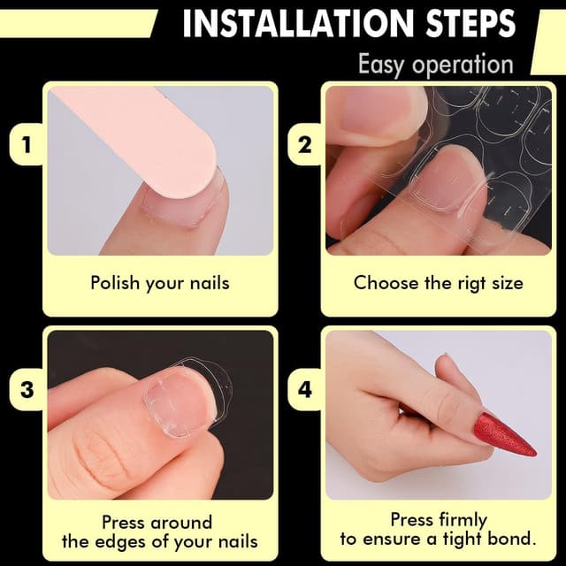 Thumbnail 4 de Kepfire 240pcs Nails Sticky Tabs press on nails