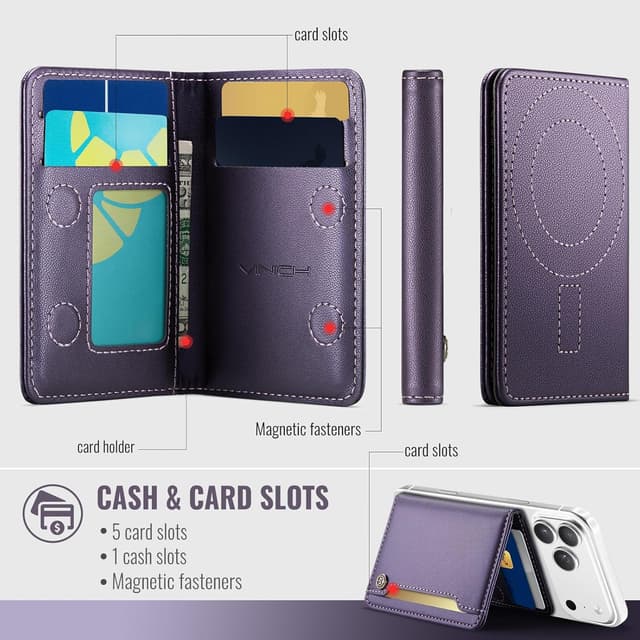 Thumbnail 4 de Vinich MagSafe Card Wallet, RFID Blocking
