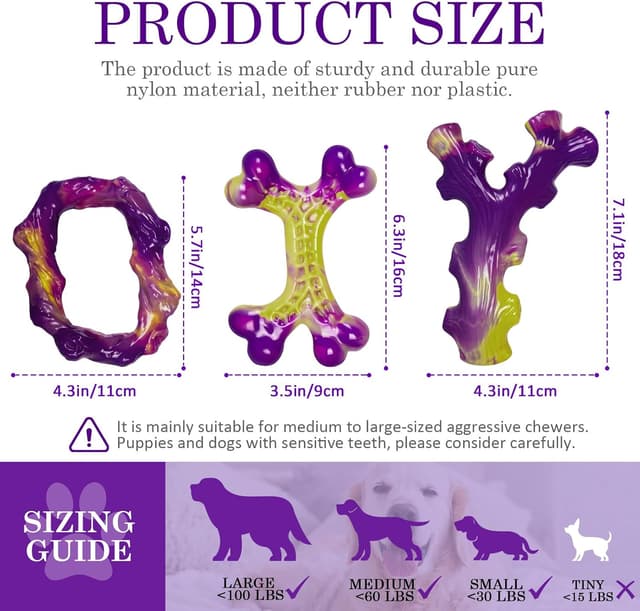 Detalle 2 de Frienhund Tough Dog Toys 3 Pack