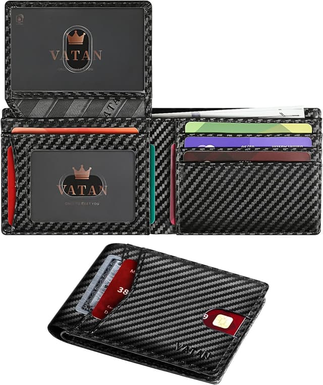 Detalle de Vatan Wallet for Men Slim RFID leather card holder 👝