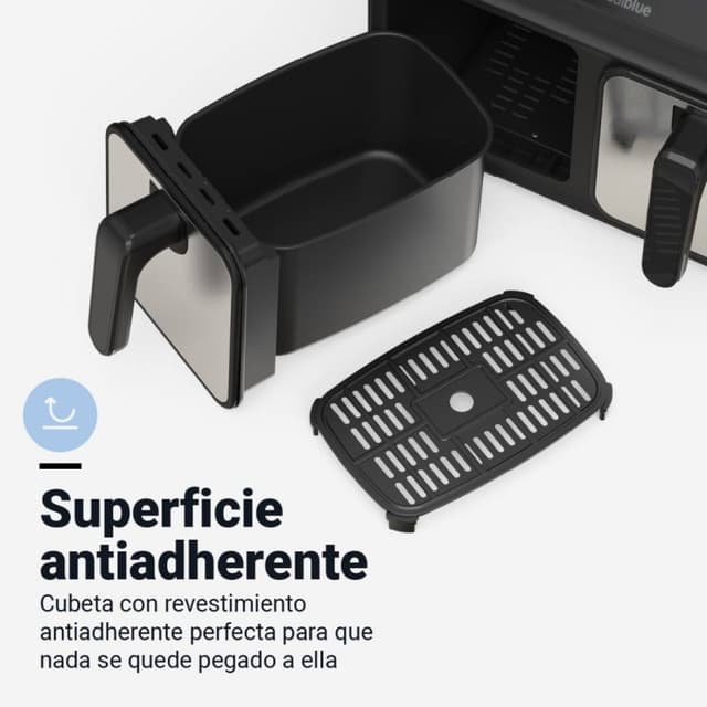 Detalle de Universal Blue Crispy 6008DB, freidora de aire dual