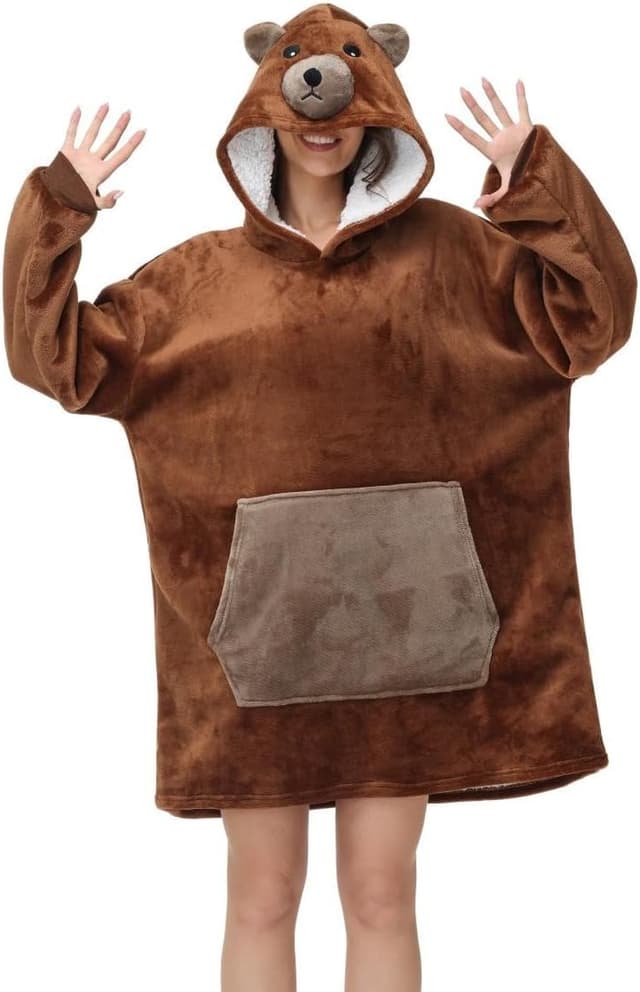 Detalle de chuangminghangqi Kuscheldecke Hoodie Groß