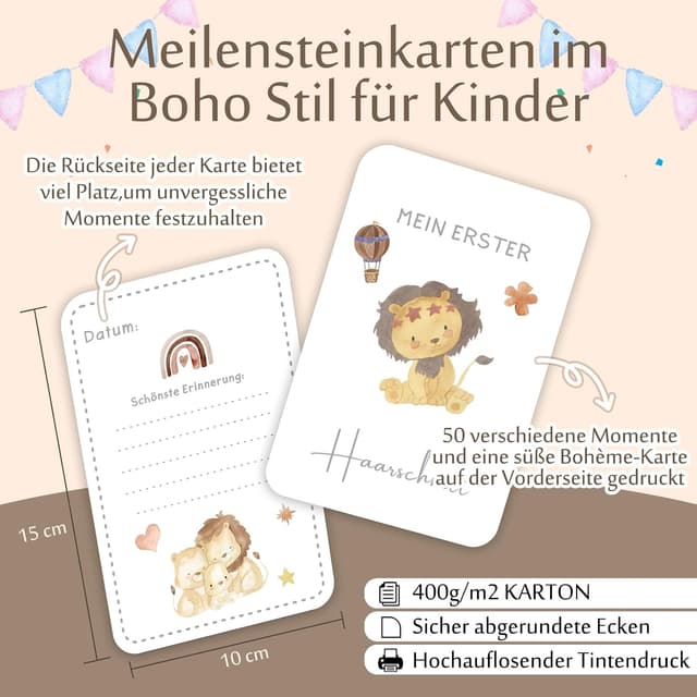 Thumbnail 2 de Giftota Meilensteinkarten Baby – 50 Karten