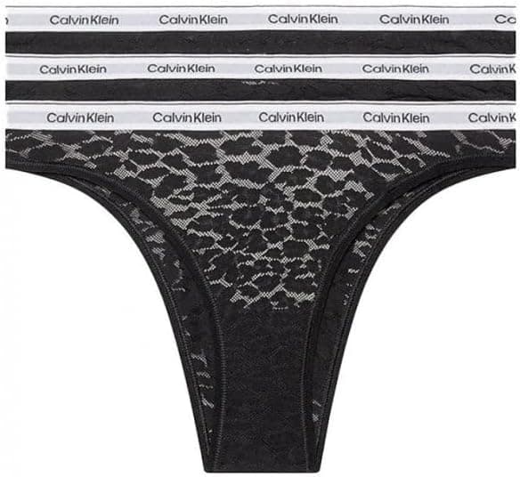 Thumbnail 6 de Calvin Klein Women’s 3 Pack Low Rise Brazilian Briefs (leopard print stretch lace)
