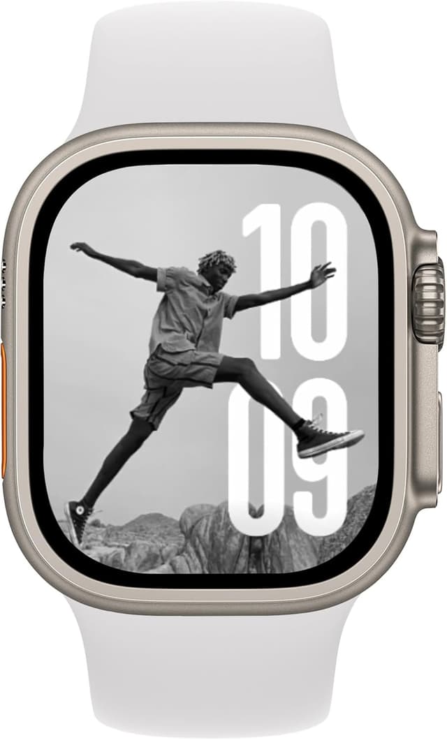 Detalle de DONEGANI Sport-Silikon-Armband für Apple Watch Ultra 2 (49 mm) & weitere Größen – Weiß