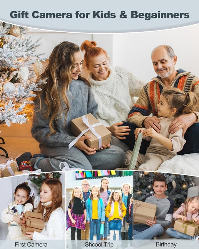 Thumbnail 6 de CAMKORY Digital Camera 1080P 44MP Compact with 16X Digital Zoom (Anti-shake) – Black