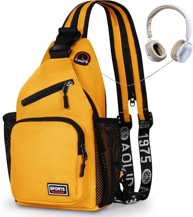 Detalle de Geestock convertible crossbody sling bag for men & women – waterproof daypack/chest bag