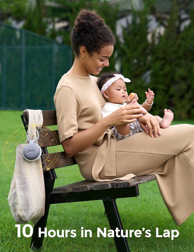 Thumbnail 6 de Momcozy WN06 Portable White Noise Machine with Night Light (Rechargeable, Bluetooth Speaker) – Grey