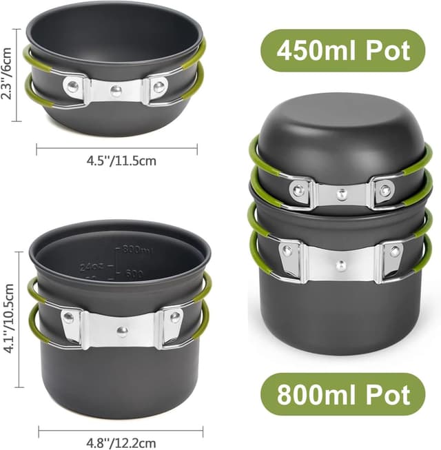 Thumbnail 1 de Odoland Camping Cookware Kit for 1–2 People ⌀