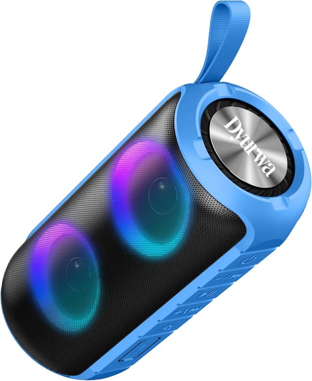 Detalle 2 de Dyurwa Shower Speaker Bluetooth 5.4 with IPX7, RGB Light, Suction Cup and Built-in Mic