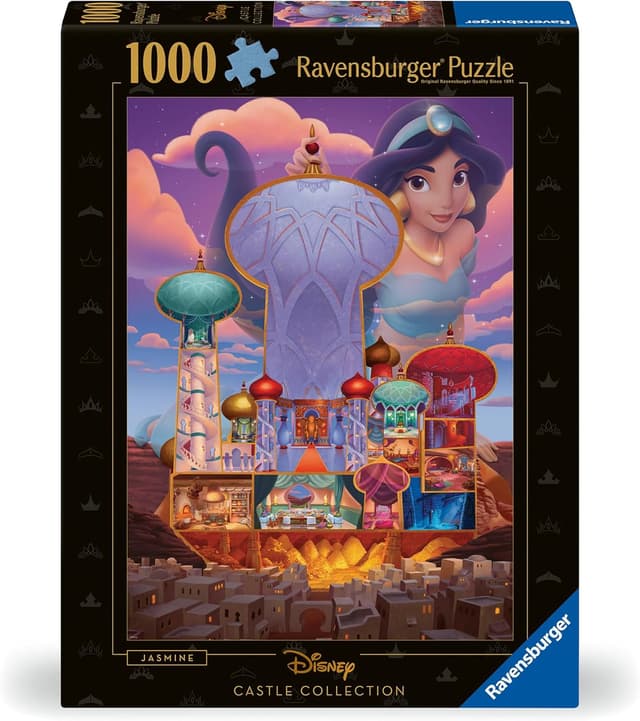 Detalle de Ravensburger Disney Aladdin Castles Jamine 1000 Piece Jigsaw Puzzle (Soft-Click)