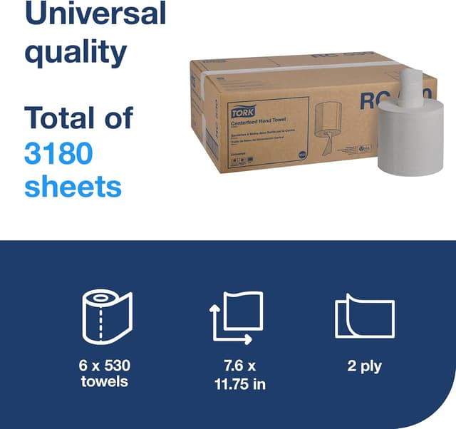Detalle 2 de Tork RC530 6 Rolls Hand Towels 🧻