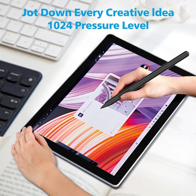 Detalle de Milikilo F97 Stylus Pen for Microsoft Surface Pro, Surface Go, Surface Laptop (with eraser & right-click, 1024 pressure)