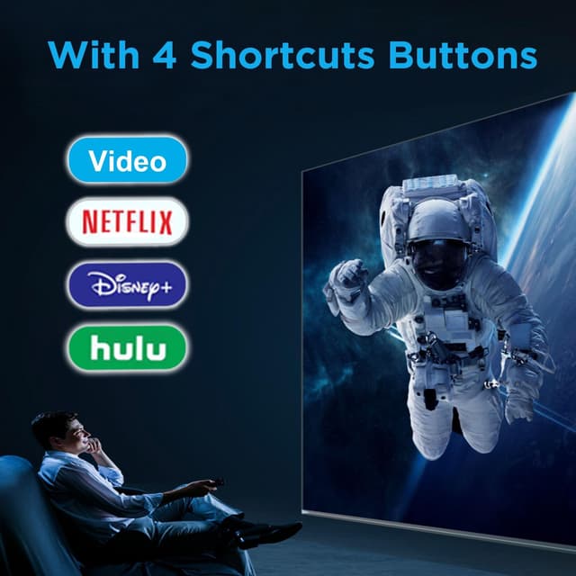 Thumbnail 6 de Backlit Replacement Remote for Roku TVs (TCL, Hisense, Sharp, Philips, Onn, Element, Insignia, Westinghouse) — NOT for Roku Stick/Box